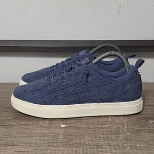 Woolloomooloo Cooma Women's Merino Wool Cable Knit Shoes Size 38 (8.5-9) Blue